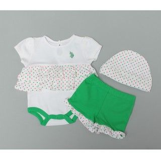 US Polo Newborn Girl's Creeper and Bloomer Set FINAL SALE US Polo Girls' Sets