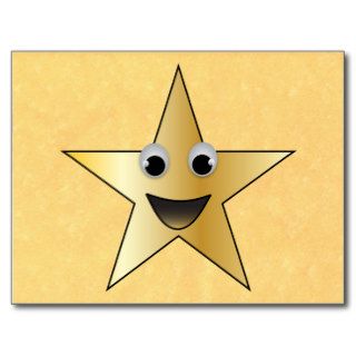 Gold Star on Parchment Award Post Cards