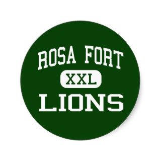 Rosa Fort   Lions   High   Tunica Mississippi Round Stickers