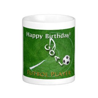 Happy Birthday Futbol Soccer Player Coffee Mug