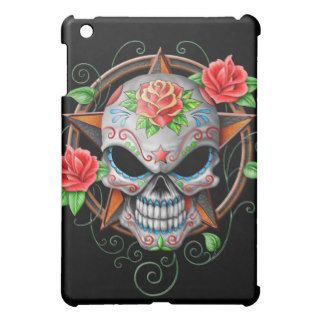 Sugar Skull Star, black iPad Mini Cases