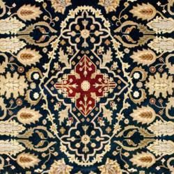 Hand Knotted Indo Mahal Traditional Navy/Burgundy Wool Rug (9' x 12') 7x9   10x14 Rugs