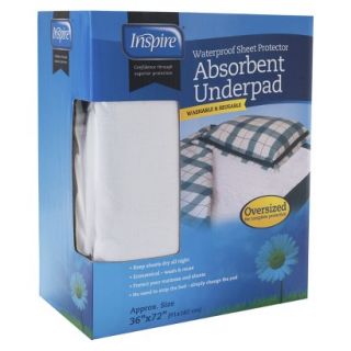 Inspire Waterproof Sheet Protector Absorbent Underpad   36 x 72