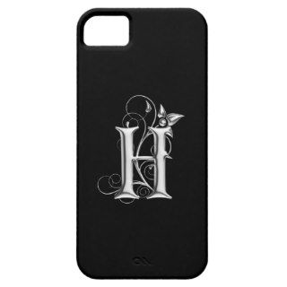 Black and Silver Torta H Monogram iPhone 5 Covers