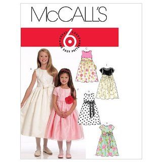 Mc Call's Schnittmuster 5795 CHJ Mädchen Kleid in 4 Varianten Gr. 7 14 (128 152) Küche & Haushalt