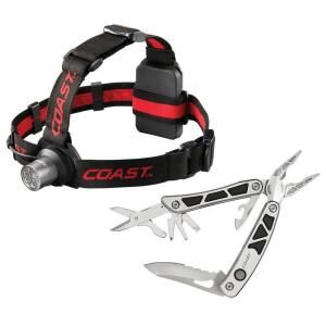 Coast LED Pro Pocket Pliers 9 Function Multi Tool and 6 Chip LED Headlamp Combo Pack 19653