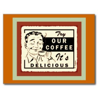 Vintage coffee post card