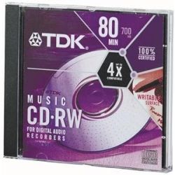 TDK 4x CD RW Digital Audio Media TDK CD, DVD & Blu ray Media