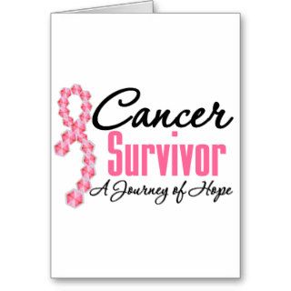 Breast Cancer Survivor Awareness Journey Ribbon Cards
