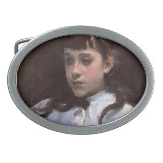 John Sargent Young Girl WITH White Muslin Blouse Belt Buckles