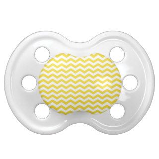 Yellow Tight Chevron Pattern Baby Pacifiers