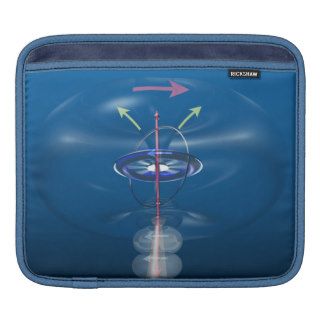 Space field tori around a turning gyroscope. iPad sleeve