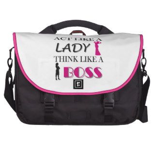 Act Like A Lady Think Like A BOSS Laptop Bag