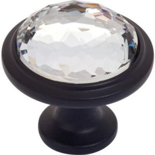 DEWALT Legacy Crystal Collection 1 1/4 in. Matte Black Round Cabinet Knob 343 BL