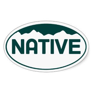 Native Colorado Oval Sticker