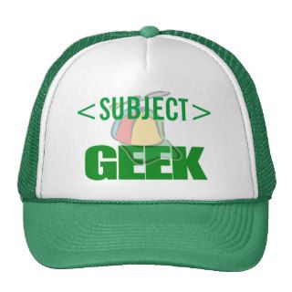 Personalize GEEK Design, <SUBJECT> Hats