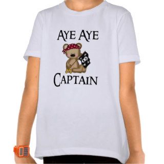 Aye Aye Captain Teddy Bear Pirate Ringer T Shirt