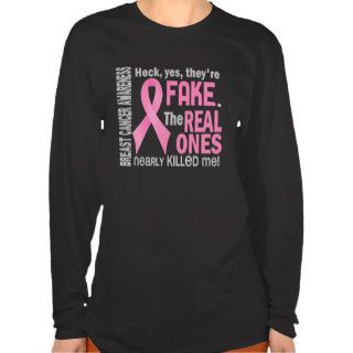Yes, They Are Fake 1.2 Breast Cancer Tshirt