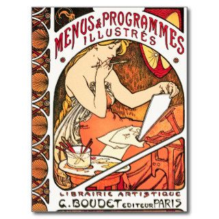 Postcard Art Nouveau   Alphonse Mucha