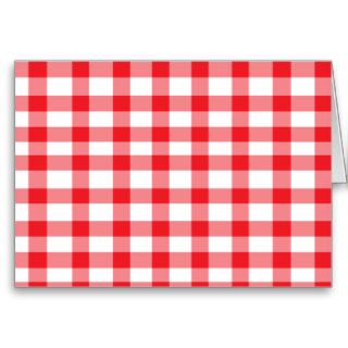 Red Gingham Greeting Card