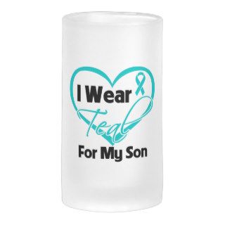 I Wear Teal Heart Ribbon For My Son Mug