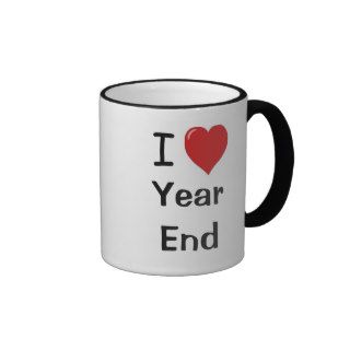 I Love Year End   I Heart Year End Mugs