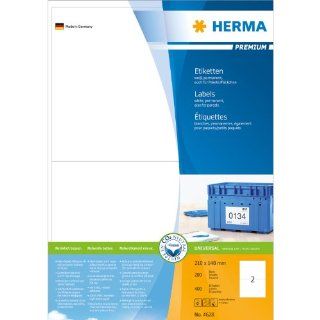 Herma 4628 Etiketten Premium A4 210x148 mm Papier matt 400 Stück Herma Bürobedarf & Schreibwaren