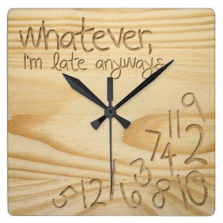whatever, I'm late anyways. Engrave Wood "look" Wall Clocks