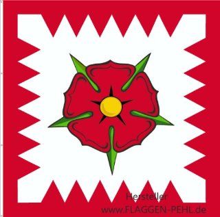 Schaumburg Lippe Fürstenstandarte Lippische Rose Fahne 150 x 150 cm Flagge. Küche & Haushalt
