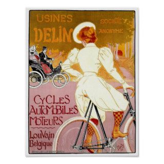 Delin Cycles ~ Vintage French Bicycle Advertising Posters