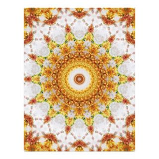 Gold Chrysanthemum Kaleidoscope Art 3 Flyer