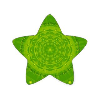 Anahata Chakra Green Colour Ray Star Sticker