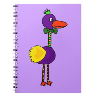 VW Colorful Funny Dodo Bird Cartoon Note Books