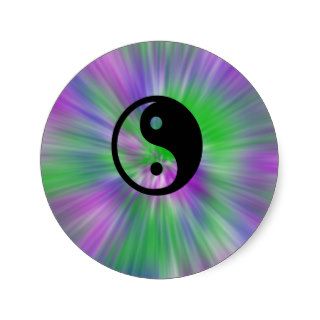 Yin Yang Tie Dye Stickers