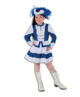 Tanzmariechen Kostüm Blau/Weiß (Mädchen) 164 Spielzeug