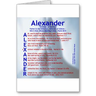 Alexander Acrostic Greeting Card
