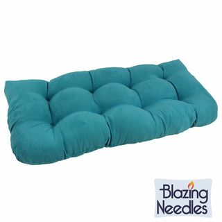 Blazing Needles Tropical U Shaped Tufted Microsuede Settee/Bench Cushion Blazing Needles Chair Pads