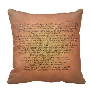 Psalm 91 Bible Verse Throw Pillows