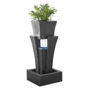 Fountain Cellar Raining Water Fountain with Planter LED Light FCL048