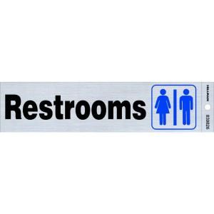The Hillman Group 2 in. x 8 in. Plastic Restroom Sign 839826.0