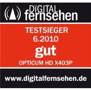 Opticum HD X403p HDTV Digitaler Satelliten Receiver (CI Schacht, Conax Kartenleser, Time Shift, PVR Ready, USB 2.0), Ethernet schwarz Heimkino, TV & Video