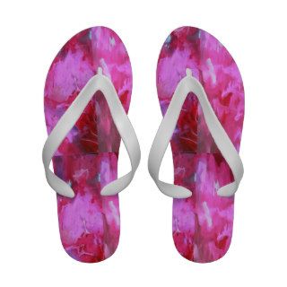 Flip flop water color pink flip flops