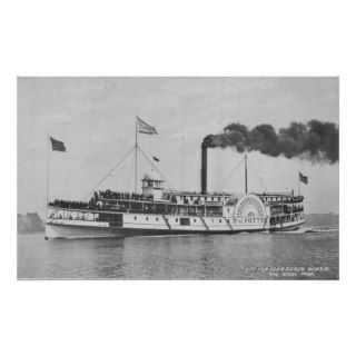 TJ Potter Steamboat Riverboat 1901 Print