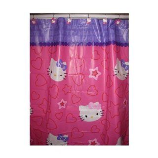 HELLO KITTY Peva Duschvorhang   Pink, Lila   178 x 183cm aus USA Küche & Haushalt