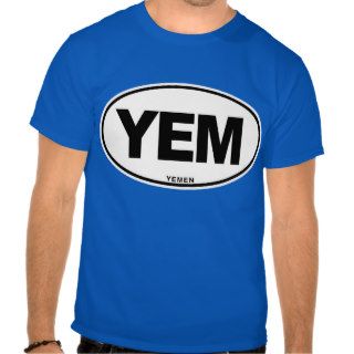 Yemen YEM Oval ID Identification Code Initials T shirts