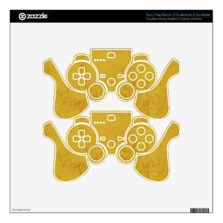 7471 MUSTARD YELLOW TEXTURE GRUNGE TEMPLATES DIGIT SKIN FOR PS3 CONTROLLER