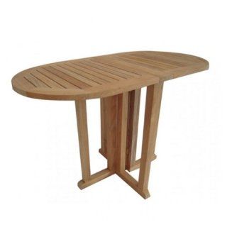 Gartentisch Teak Tisch klappbar Teaktisch oval Balkontisch 120x60cm Gartenmöbel Holz Garten