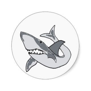 XX  Funny Shark Cartoon Stickers