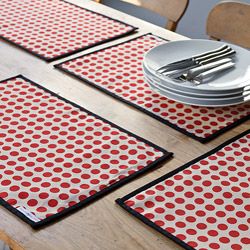 Holiday Red/Green Plaid 100 percent Cotton Placemat Set (Set of 4) Kitchen Towels
