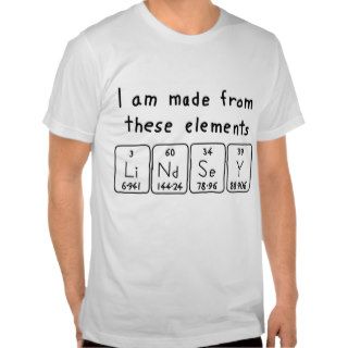 Lindsey periodic table name shirt